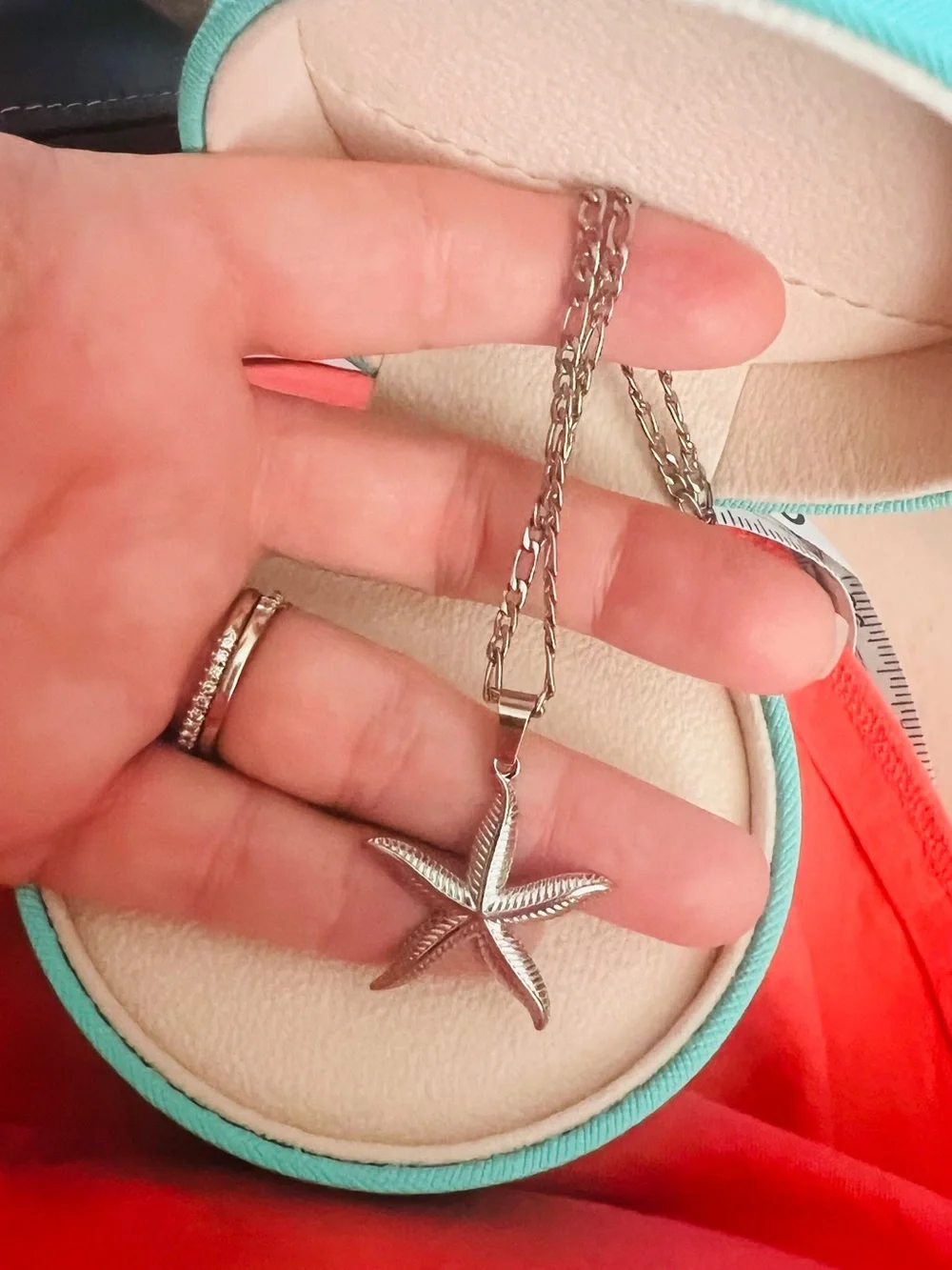 Silver Starfish Pendant Necklace - Picture 4 of 6